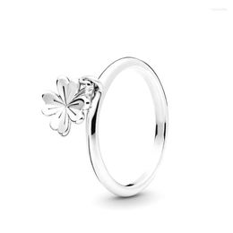 Bruiloft ringen persoonlijkheid bungelen klaver ring liefde hart geluk vinger voor vrouwen verloving sieraden cadeau wynn22