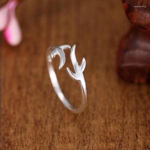 Wedding Rings Punk Deer Antlers For Women Men Antique Finger Ring Christmas Gifts Sieraden 2022