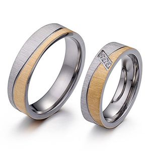 Wedding Rings Pure Handmade Vintage Western Lover's Alliance Huwelijkspaar voor mannen en vrouwen titanium stalen sieradenring