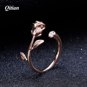 Anneaux de mariage Qitian Rose Bague pour femmes Cadeau de Noël Bijoux de luxe Pierre Fête des mères 231130