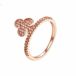 Anneaux de mariage Ringen Voor Voor Vouwen Mode rose Gol Crystal Plum Sieraden Meisje Glamour Zirkoon Anneau de fiançailles Bruiloft Accessères3354434