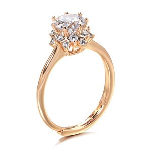 Wedding Rings Rose Gold 1 karaat CZ Diamond Ring Set voor vrouwelijke mannen luxe verloving Bizuteria Anillos sieraden 2023