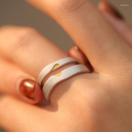 Wedding Rings S925 Sterling Silver Heart Passend paar Set Forever Endless Love Ring For Women Men Valentijnsdag sieraden