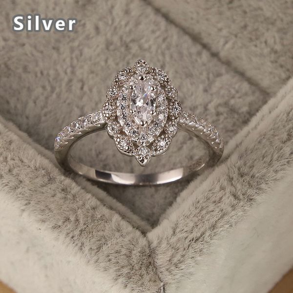 Bagues de mariage vendues en Europe et la bague en argent sterling 925 à la mode se ferme avec un capuchon en cristal de zircon de luxe en platine ms bijoux cadeaux 230727