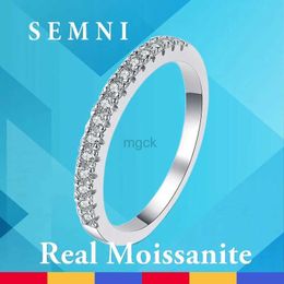 Bagues de mariage semni brèves et à la mode des bagues de Moissanite pour les femmes filles étincelantes Lab diamant pour toujours