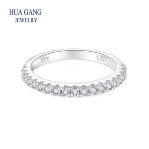 Wedding Rings Simple Design Sieraden 925 Sterling Silver Engagement Ring Elegant Laboratorium Diamant Eternal Stacking Q240511