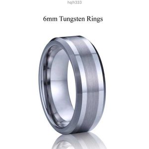 Trouwringen Simple Plain Blacktungsten voor Mannen en Vrouwen Alliantie Afgeschuind Man Mode-sieraden Accessoires Vinger Ring Jubileumspgoxq8i