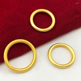 Trouwringen eenvoudige stijl gewone ringband voor vrouwen mannen geel goud gevulde traditionele sieraden