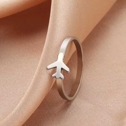 Wedding Rings Skyrim Airplane Couple Rings For Lover roestvrij staal Casual vliegtuigvliegtuig Paarde ringen Men Women 2024 Fashion sieraden Gift