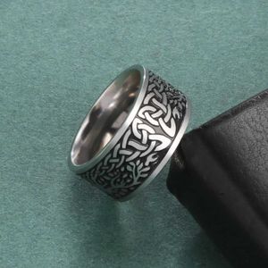 Bagues de mariage skyrim celtics nœud arbre de vie femmes hommes anneaux en acier inoxydable anneaux vintage bijoux cadeaux pour petit ami en gros
