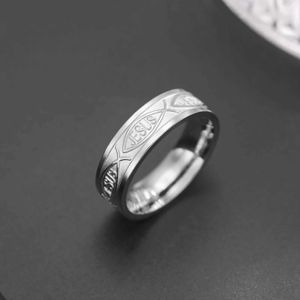 Bagues de mariage skyrim en acier inoxydable Jésus Fish Ring Men Femmes 6 mm de doigt de large