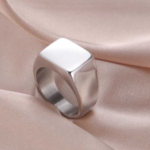 Trouwringen Skyrim roestvrijstalen rechthoekige aanlegringen voor mannen Minimalistische brede vingerringen 2024 Trend bruiloftspaar sieraden cadeau