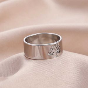 Wedding Rings Skyrim Tree of Life Hollow Ring voor mannen vrouwen 316L roestvrijstalen vinger ring jubelen jubileum bruiloftspaar geschenken
