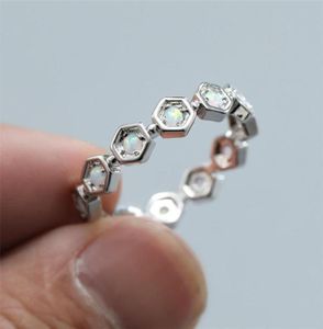 Wedding Rings kleine ronde witte brand opaal geometrisch voor dames vingerbands gouden rose verlovingsring vrouwelijk juwelierwedding8929820