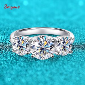 Wedding Rings Smyoue White Gold 42ct Ring For Women Sparkling Lab Gegroeide Diamond Band S925 Solid Silver Sieraden Groothandel 230816