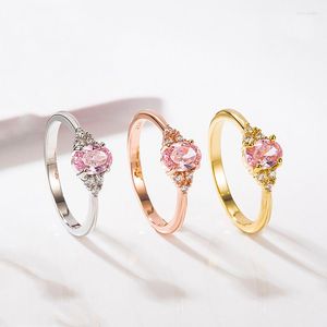 Anillos de boda Tengtengfit Fashion for Women Girl Forma ovalada Circón de circón Gemstone Joyería de compromiso de dedos Joyería 2022