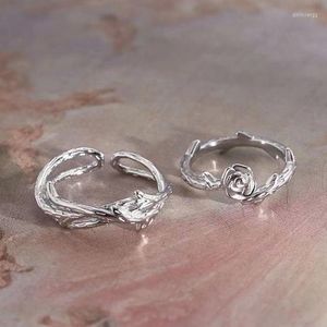 Wedding ringen doornen rozenpaar minnaar een paar kleine openbare ontwerpmannen en vrouwen ringen om Valentijnsdag geschenken te geven