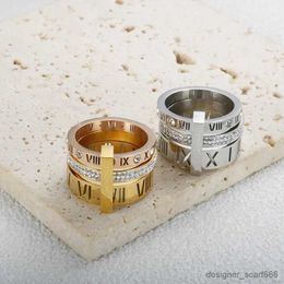 Trouwringen Drie Lagen Cijfers Ring voor Vrouwen Luxe Draaibare Kristal Vinger Ringen Vrouwelijke Bruiloft Trendy Sieraden R231016