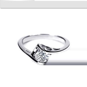 Anneaux de mariage Tianyu Gem 925 Argent 6 5mm 1ct 5mm Rond Brillant Blanc Diamants Étincelants Bague Bijoux 231117