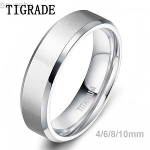 Trouwringen Tigrade 4/6/8/10mm Zilver Kleur Heren Titanium Ring Geborsteld Man trouwring Verlovingsringen Mannelijke Sieraden Paar anel feminino 24329