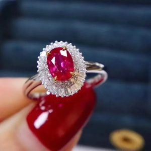 Anneaux de mariage Top qualité naturel et réel rubis bague pierres précieuses bagues de fiançailles de mariage pour les femmes bijoux fins cadeau en gros 231214