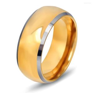 Anneaux de mariage Top Quality Tungsten Carbide 24k Gold Color Engagement Men Ring Wholesale