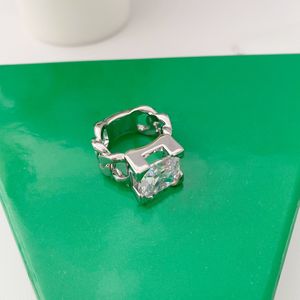 Trouwringen Trend Beroemde Merk Designer Overdreven Glas Vierkant Grote Zilveren Ketting Ring Vrouwen Mannen Luxe Sieraden Runway Goth Boho 230804