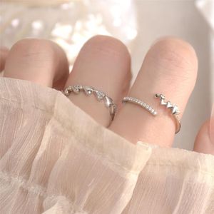 Wedding Rings Trendy Love Metal Punk Set For Women Girls Party Sieraden Geschenken Fashion Accessoires Buckle Female Index Open Finger Ring