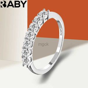 Wedding Rings Urbaby D kleur 3 mm moissaniet diamantringen voor vrouwen klassieke match bruiloft eeuwigheid band met GRA S925 Sterling Silver Ring 240419