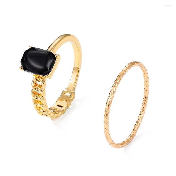 Anillos de boda Vienkim Boho Retro geometría conjunto de nudillos para mujeres elegante Color dorado hueco dedo anillo encanto joyería 2023 regalo