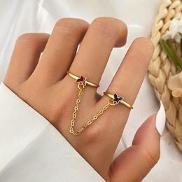 Trouwringen Vienkim Koreaanse Holle Vlinder Goud Kleur Ring Voor Vrouwen Ontwerp Sieraden Gift 2023 Accessoires