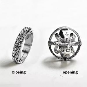 Anillos de boda Vintage bola astronómica para Mujeres Hombres creativo complejo giratorio cósmico anillo de dedo joyería jz516 230712