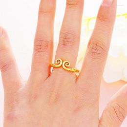 Wedding Rings Vintage Opening For Women Men Men Lover '24K Gold Color Sun Wukong Monkey King Golden Paar Myth JewelryWedding