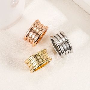 Anillos de boda Joyería VIP Anillo clásico Cerámica Acero inoxidable Primavera ancha Hombres Mujeres Alta calidad Oro Pareja Amante Regalo 230729