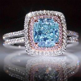 Wedding Rings damesring 2022 trend luxe kwaliteit sieraden grote stenen vinger-ring Bijoux femme luxe anillos mujer navidad cadeau femalewe