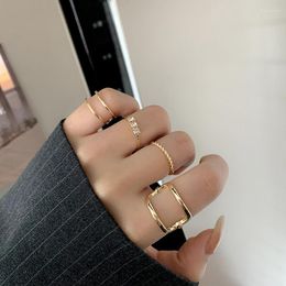 Wedding Rings damessets eenvoudige holle wijs vinger joint mode sieraden 2pcs ring bruids feest cadeau trendy anel bague