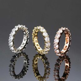 Anillos de boda para mujer Punk hip-hop aaa+circonia cúbica accesorios de anillo de cristal de color oro joyas hippie al por mayor ohr051 Q240511