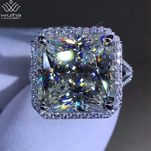 WUIHA Luxury 925 Sterling Silver 3EX Radiant Cut 8ct D Couleur Créé Mariage Fiançailles Bague Personnalisée Fine Jewelry 230715