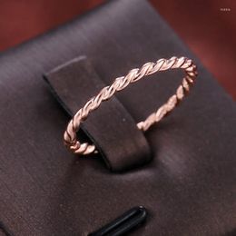 Trouwringen Wukalo gedraaide minimalistische vinger voor vrouwen zilveren kleur hypoallergeen sieraden geschenk vrouwelijke slanke ring