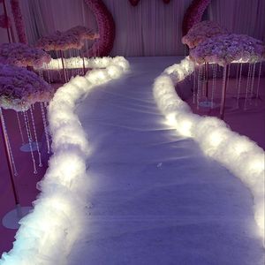 Fil de neige décoratif en T pour route de mariage, fournitures de fête de vacances, ameublement de maison