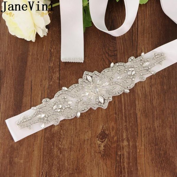 Ceintures de mariage Janevini brillant strass robe ceinture perle cristal mariée satin ceinture perles ruban ceintures demoiselle d'honneur ceinture 2393