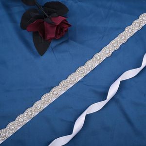 Fajas de boda NZUK cinturón nupcial de plata hecho a mano vestido de dama de honor de diamantes de imitación para vestidos de fiesta de noche