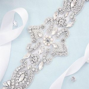 Wedding Sashes S245 Rhinestone Bridal Taille Belt satijnen lint trim applique jurken accessoires jurk decor in stock sash222o