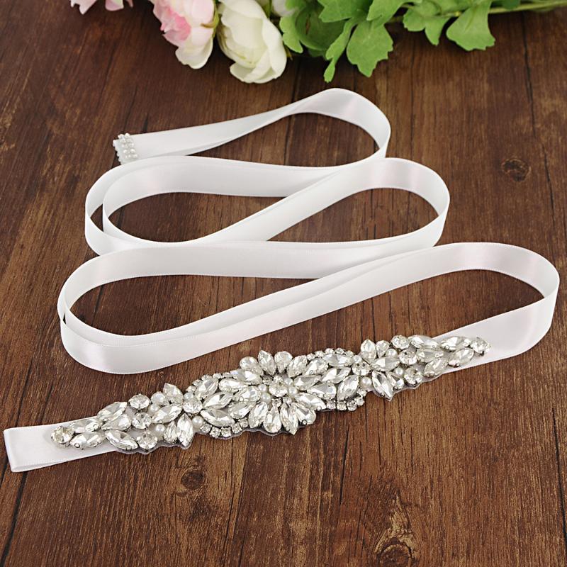 Ceintures de mariage S407 ceinture de mariée strass pour femmes ceintures faites à la main accessoires mariage diamant robes de soirée de bal