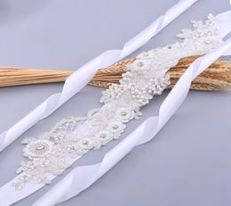 Saves de mariage S53 grande taille de ceinture perles ceinture nuptiale robe de demoiselle d'honneur accessoires de mariée