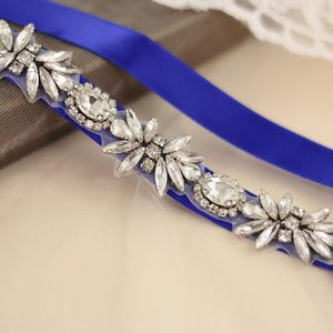 Wedding Sashes Trixy S292 Sparkly Rhinestone Belt Dress Sliver Crystal Bridal Sash Diamond voor accessoire