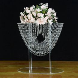 Pièce maîtresse de Table de mariage 24 pouces de hauteur, décoration de fête en cristal de plomb en acrylique