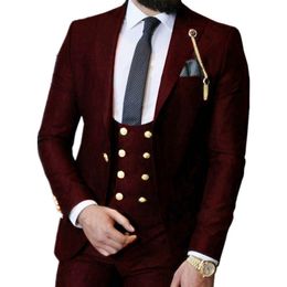 Esmoquin de boda, trajes de un botón para hombre, padrino de boda, solapa de pico, esmoquin para novio, boda/baile de graduación, chaqueta, pantalones, chaleco, corbata W12516