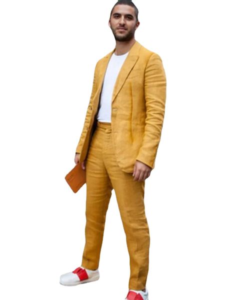 Esmoquin de boda Traje de dos botones para hombre Solapa de pico Chaqueta formal de negocios para hombre Blazer Novio Esmoquin Abrigo Pantalones