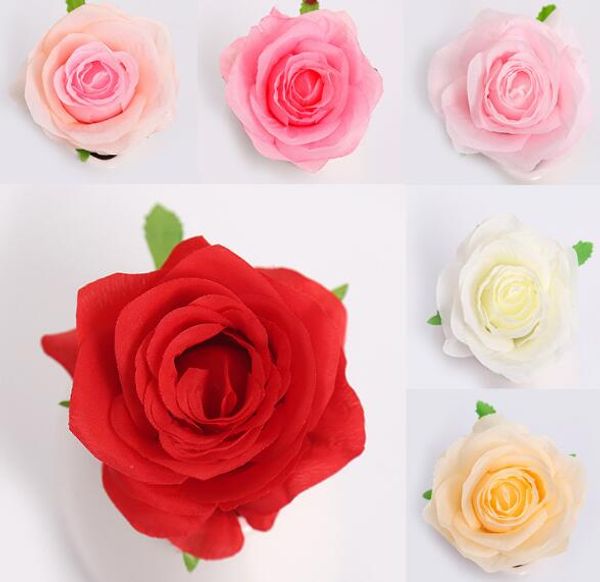 Mur De Mariage Rose Tete Simulation Grand Rose Fleurs En Gros Commerce Exterieur Main Bricolage Soie Faux Fleur W1126